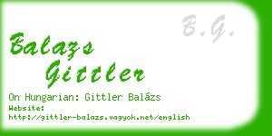 balazs gittler business card